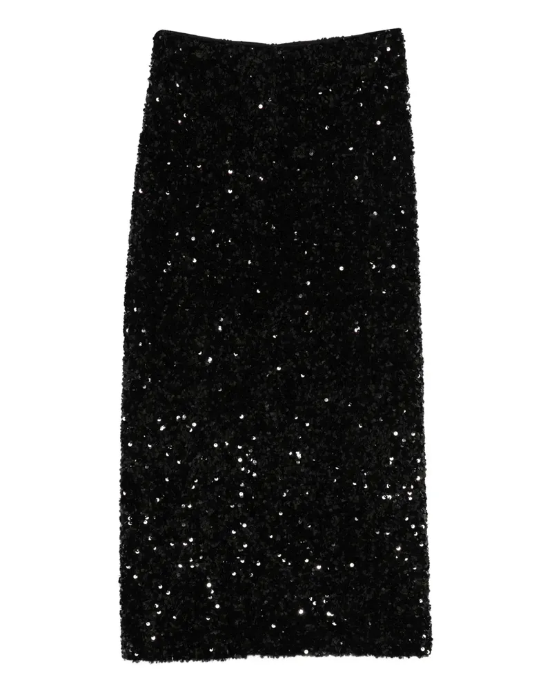 Vince sequin-embellished midi skirt - Schwarz Schwarz
