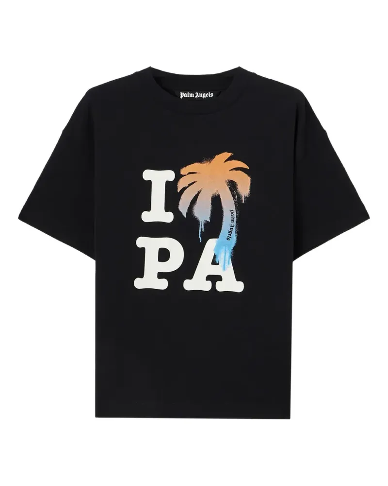 Palm Angels T-Shirt mit rundem Ausschnitt - Schwarz Schwarz