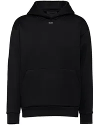 Prada Hoodie mit Logo-Print Schwarz