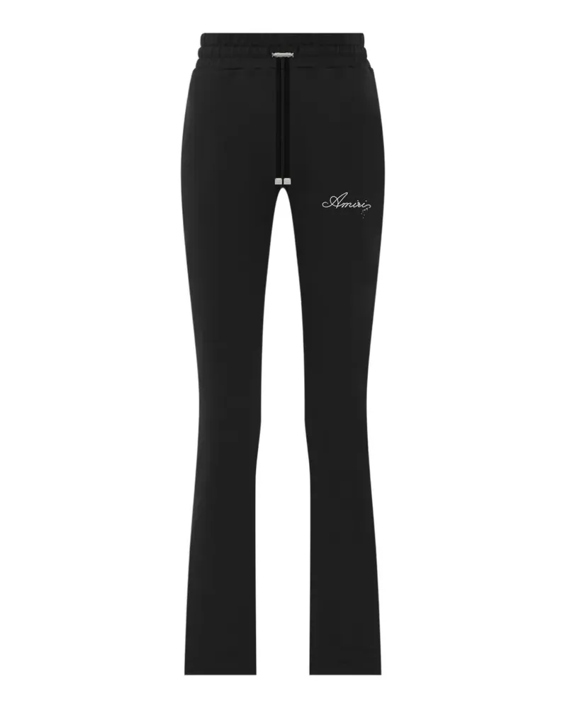 Amiri pearl-embellished flared trousers - Schwarz Schwarz