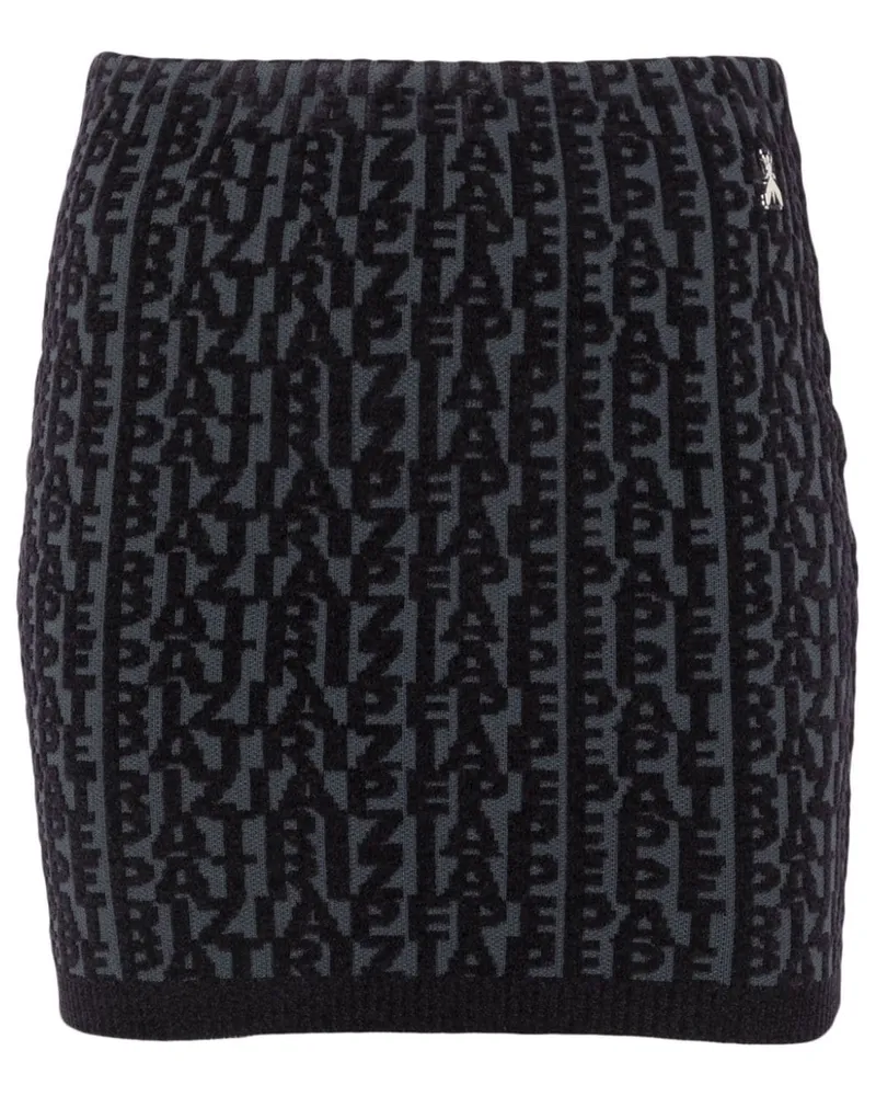Patrizia Pepe Minirock aus Logo-Jacquard - Blau Blau