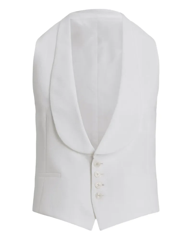 Ralph Lauren Piqué-Weste mit Schalkragen - Weiß Weiß