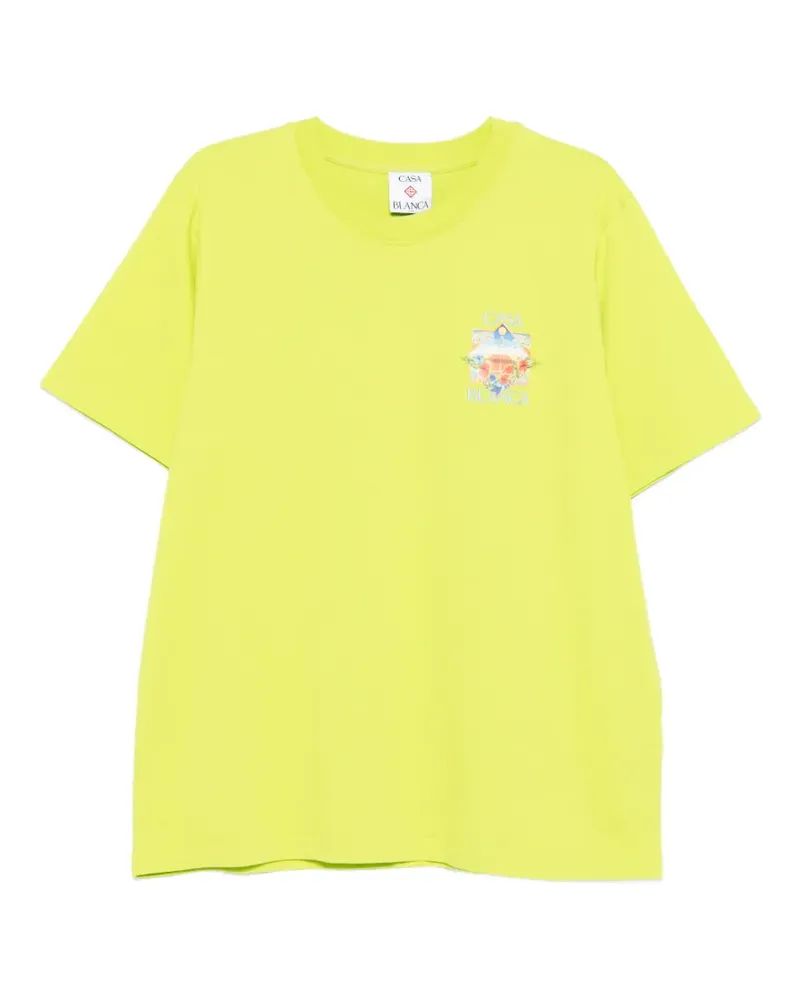 Casablanca Paris Flower Court T-Shirt - Gelb Gelb