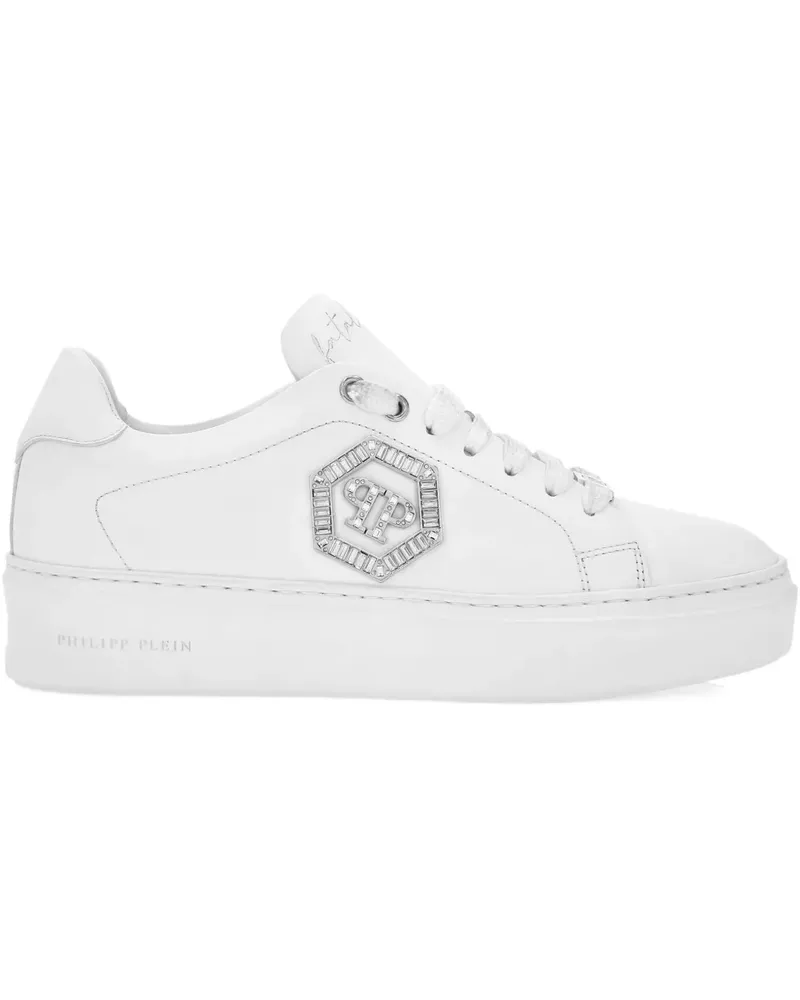 Philipp Plein Sneakers mit Kristallen - Weiß Weiß