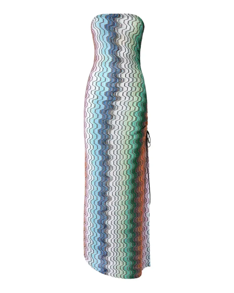 Missoni Maxikleid mit Zickzackmuster - Blau Blau