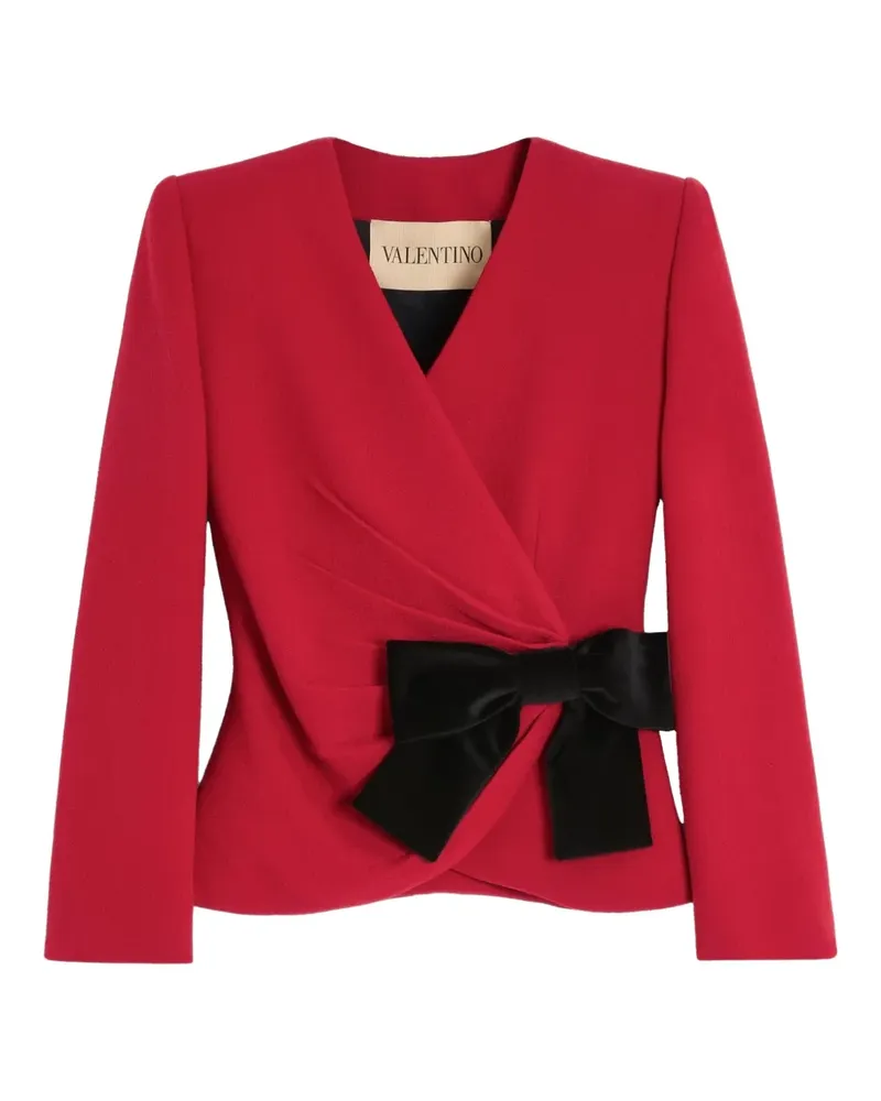 Valentino Garavani Krepp-Blazer mit Schleifendetail - Rot Rot