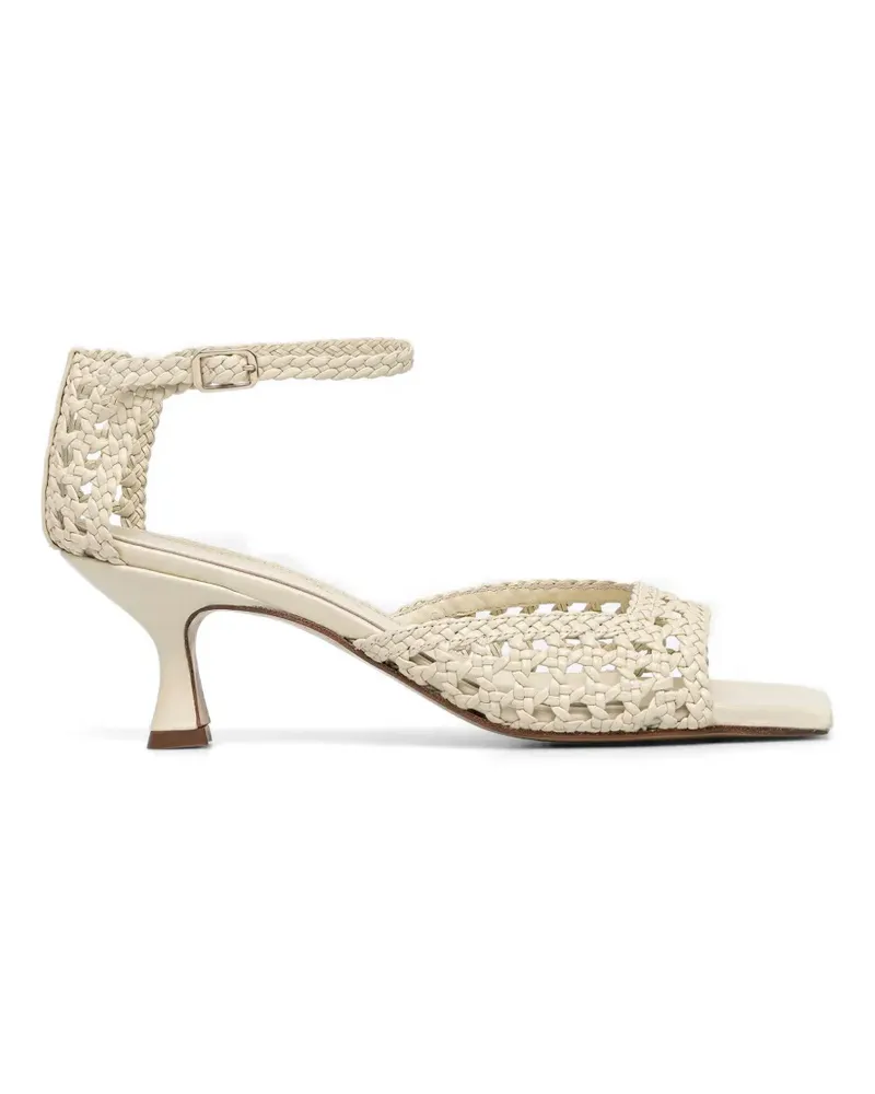 SOULIERS MARTINEZ Veronica woven leather sandals - Weiß Weiß