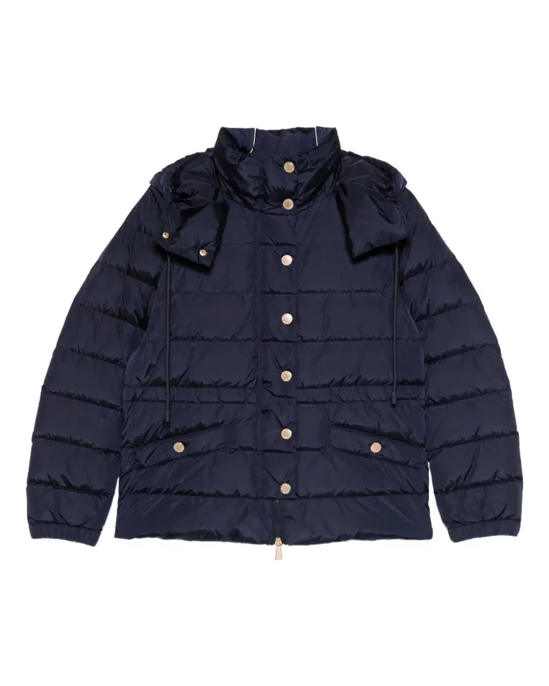 Max Mara Sax hooded button down jacket - Blau Blau