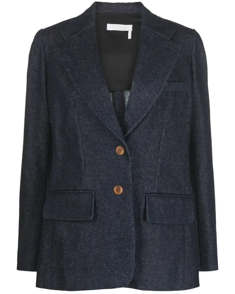 Chloé Jeansblazer mit zwei Knöpfen - Blau Blau