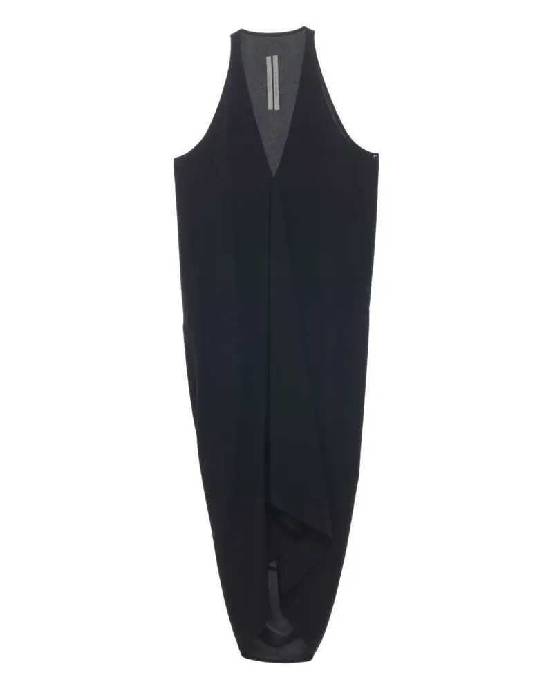 Rick Owens Drapiertes Neckholder-Kleid - Schwarz Schwarz