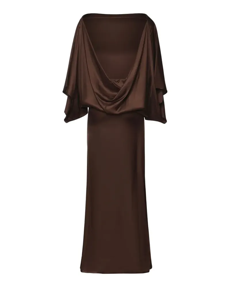 NINEMINUTES Tha Macha batwing-sleeve maxi dress - Braun Braun