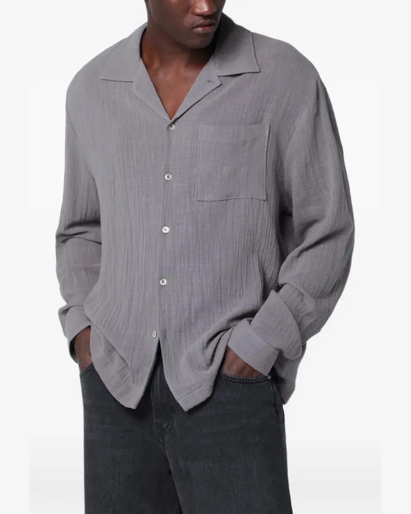 Séfr Everyday crinkled shirt - Grau Grau