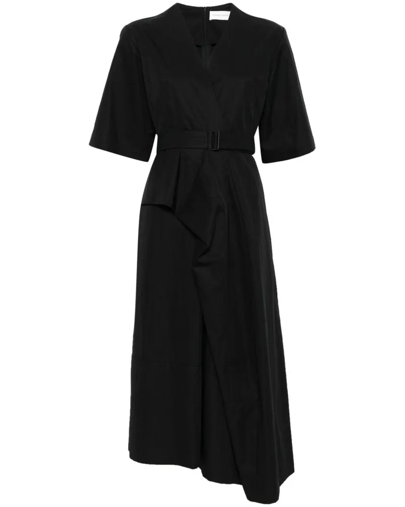 christian wijnants Daeva Midikleid - Schwarz Schwarz