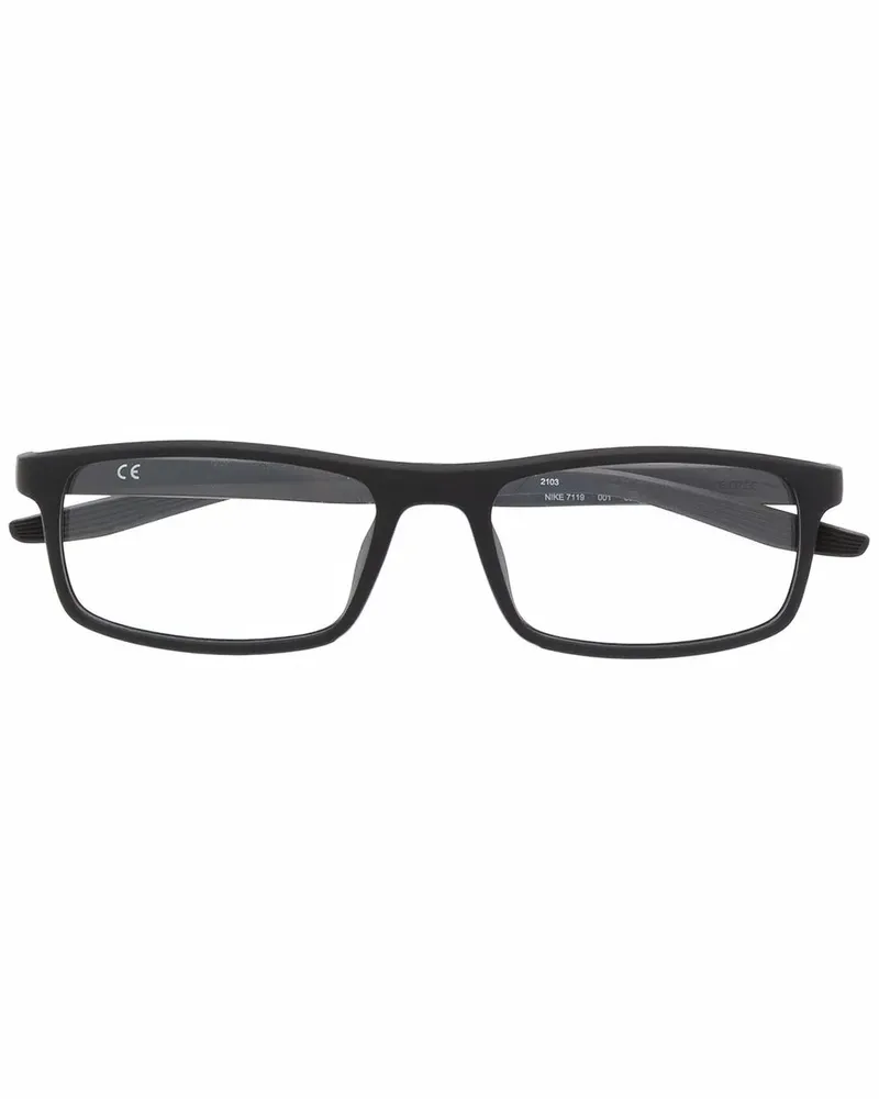 Nike Brille mit eckigem Gestell - Schwarz Schwarz