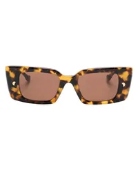 Nanushka Carmel Sonnenbrille mit eckigem Gestell Braun