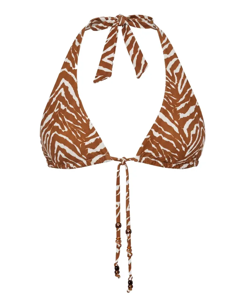 NICHOLAS Malta bikini top - abstract animal - Braun Braun