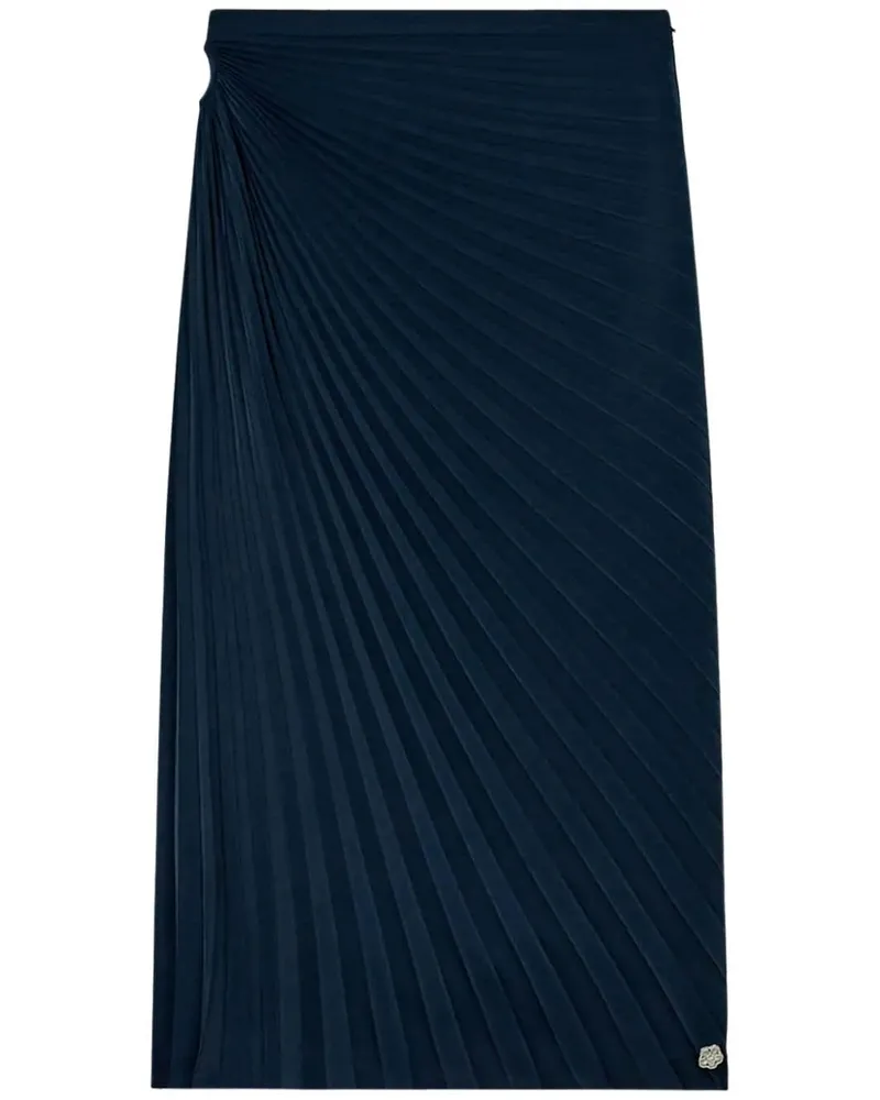 Kenzo Midirock mit Sunray-Falten - Blau Blau