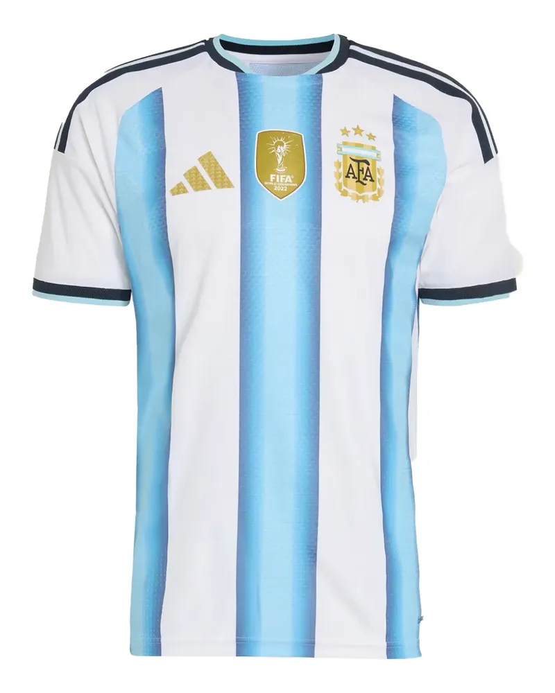 adidas Gestreiftes Argentina 26 T-Shirt - Weiß Weiß