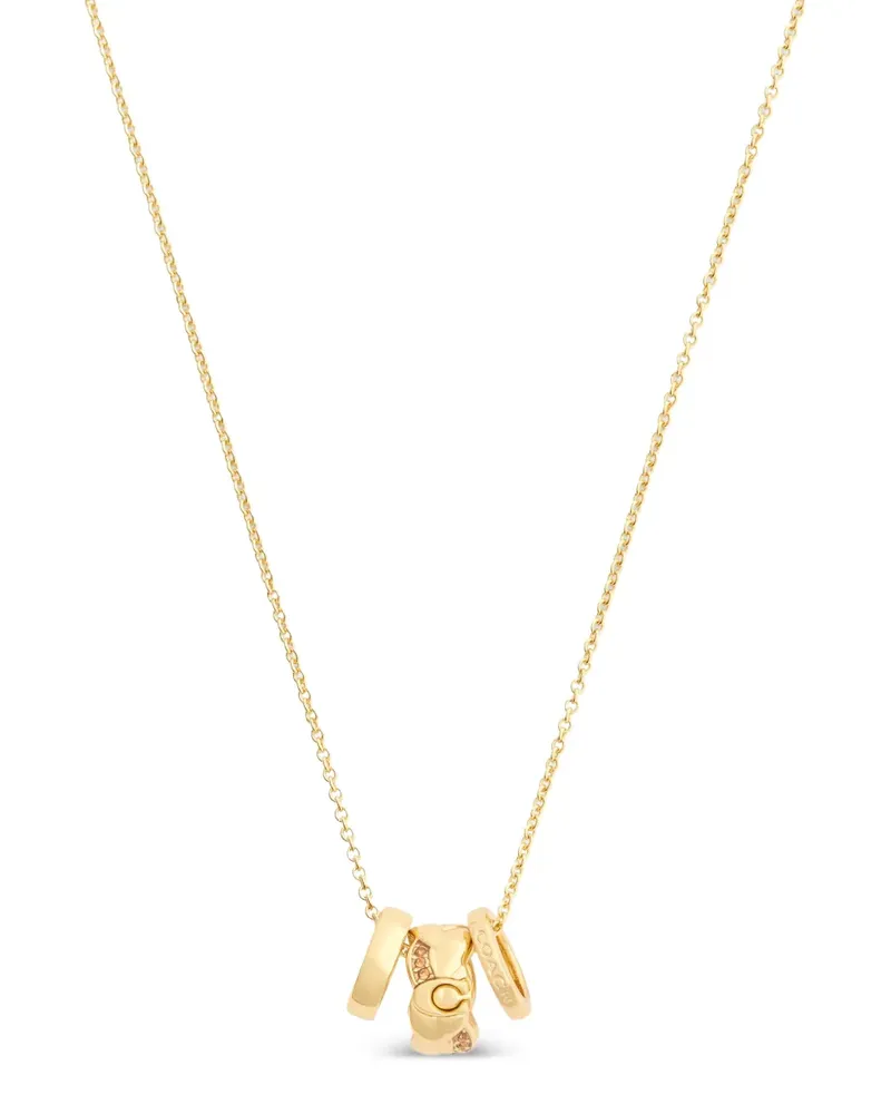 Coach Halskette mit Logo-Anhänger - Gold Gold