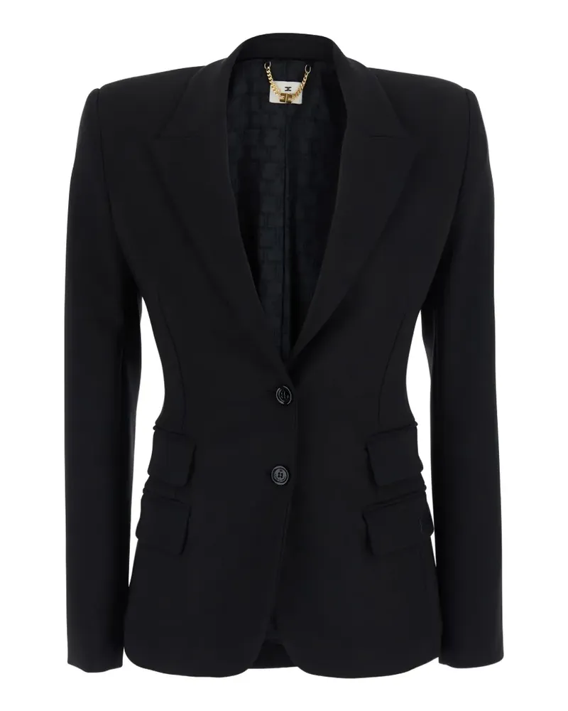 Elisabetta Franchi Jacke aus leichtem Krepp - Schwarz Schwarz