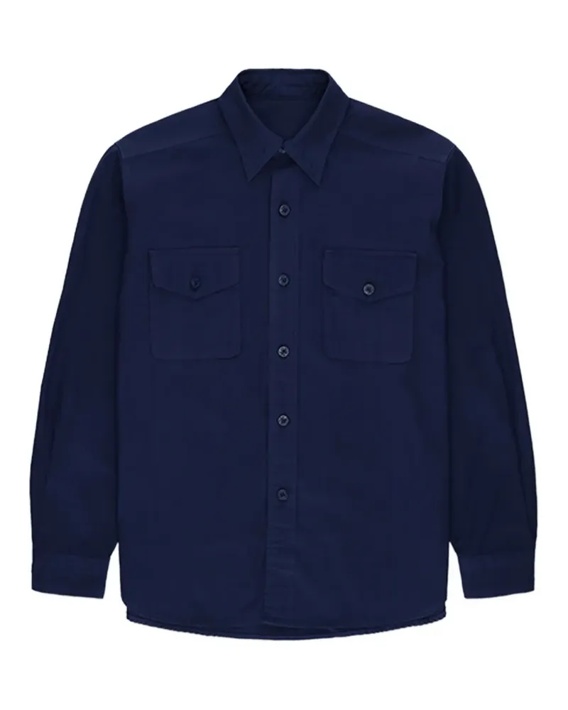 Fortela button-fastening cotton shirt - Blau Blau