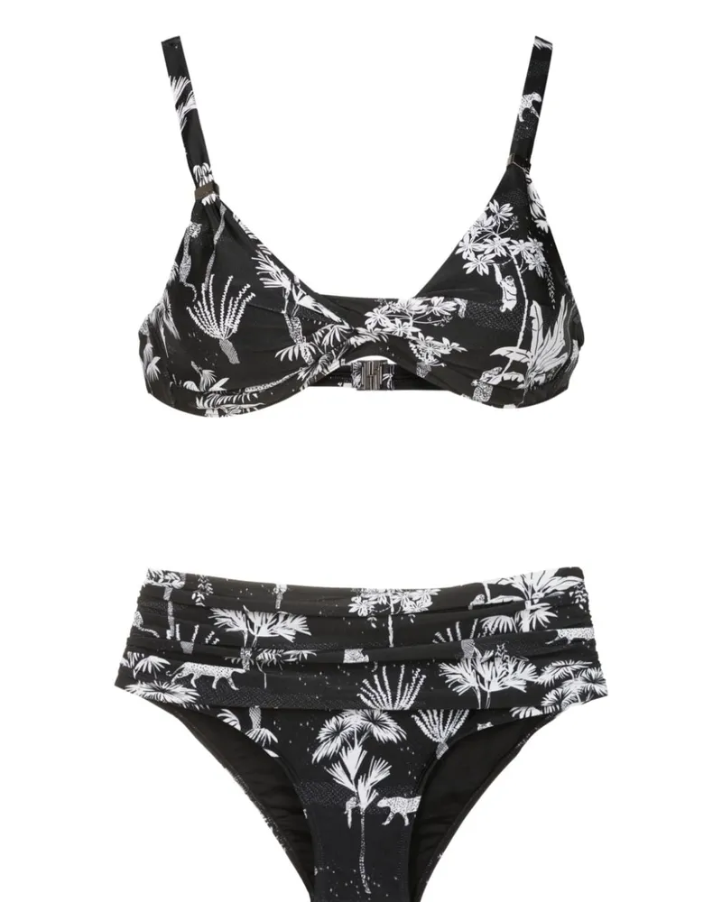 Lygia & Nanny Marianne Bikini mit grafischem Print - Schwarz Schwarz