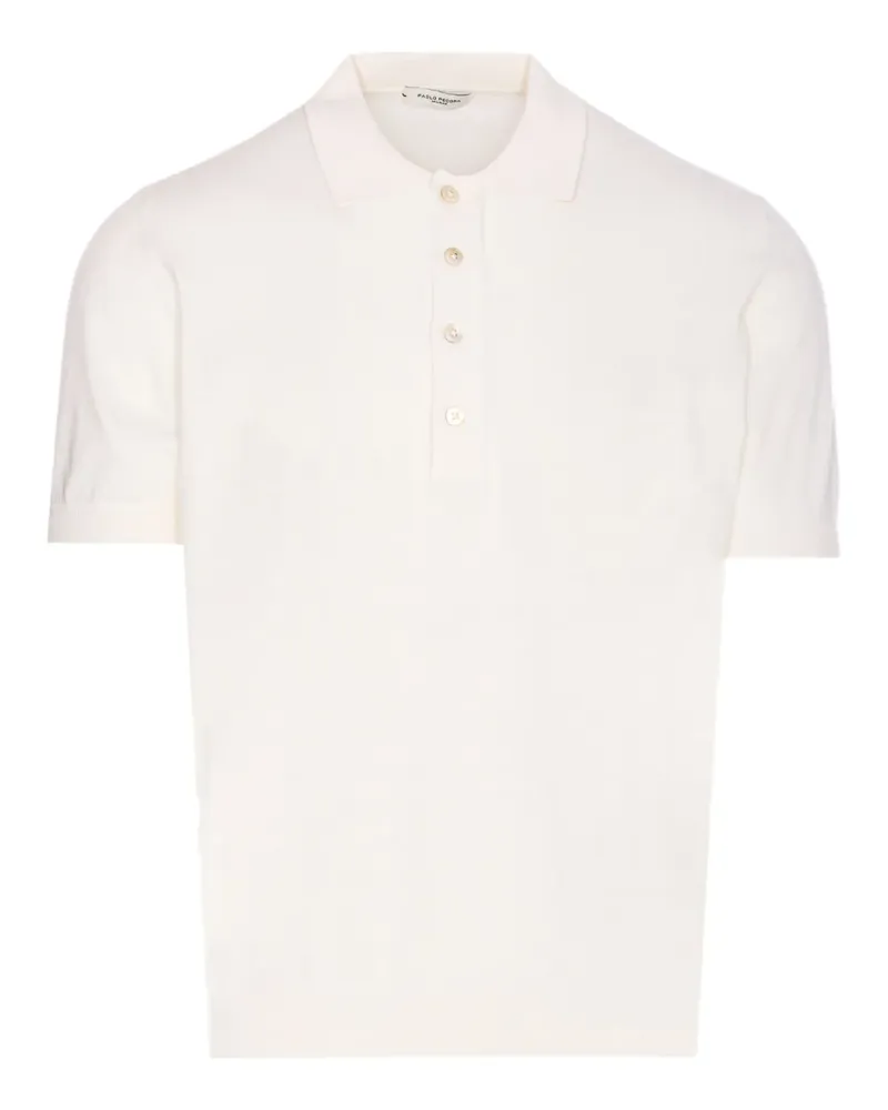 Paolo Pecora Milano Klassisches Poloshirt - Weiß Weiß
