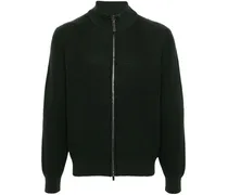 Cardigan mit Waffelstrick-Muster - Grün