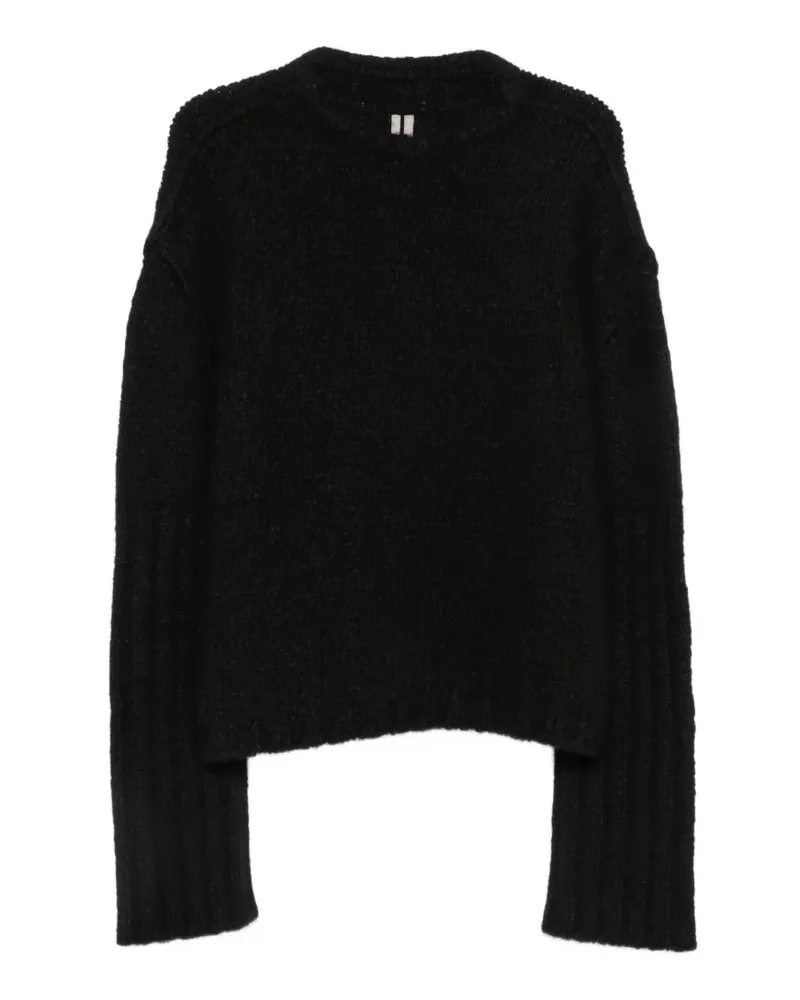 Rick Owens ribbed-knit long-sleeve sweater - Schwarz Schwarz