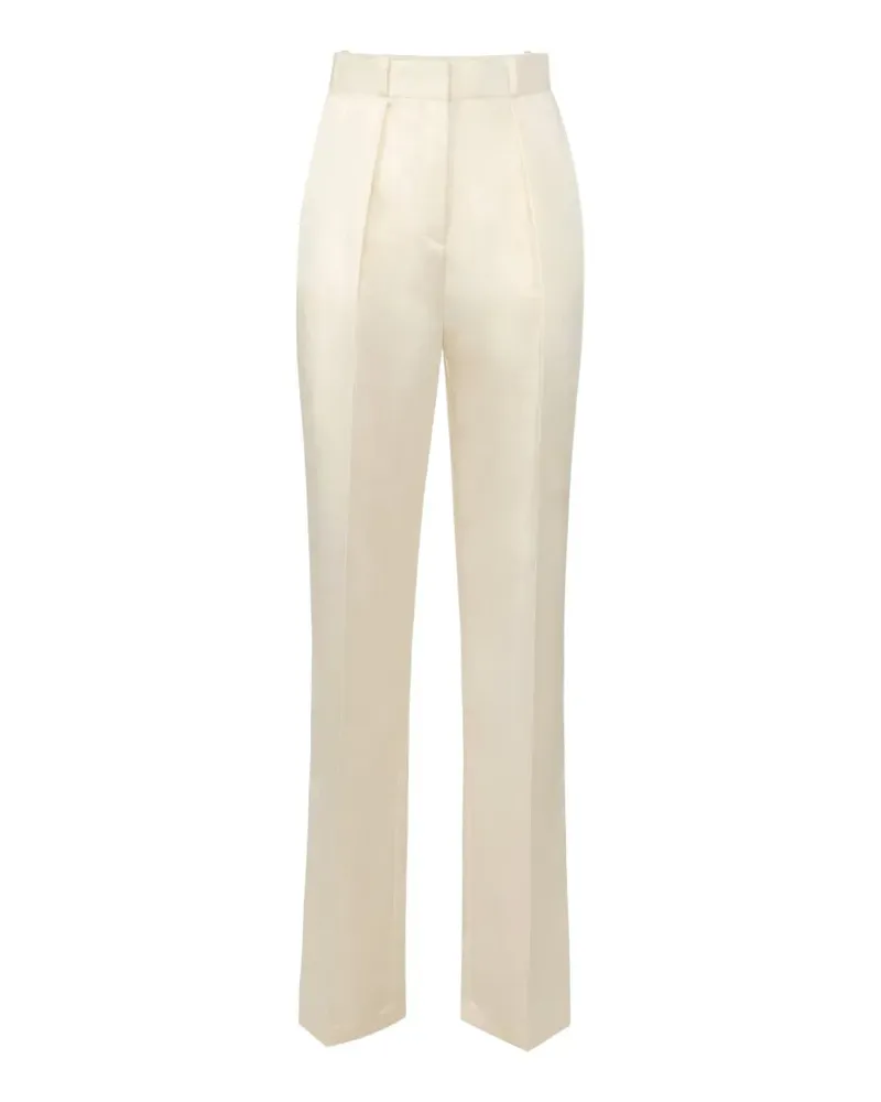Elisabetta Franchi Hose aus Stretch-Satin - Nude Nude