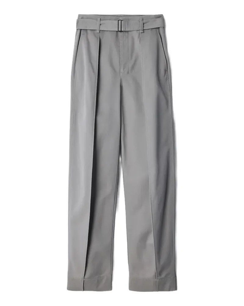 Christophe Lemaire Runde Hose aus Polycotton-Twill - Grau Grau