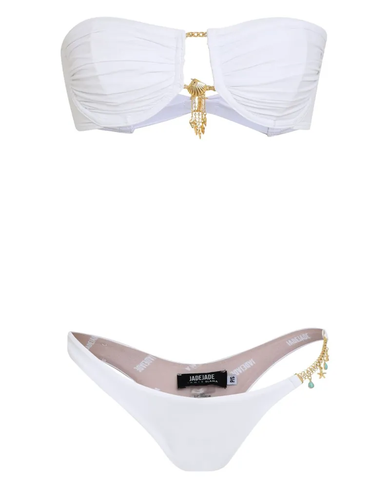 Amir Slama Bikini mit Anhängerdetail - Weiß Weiß