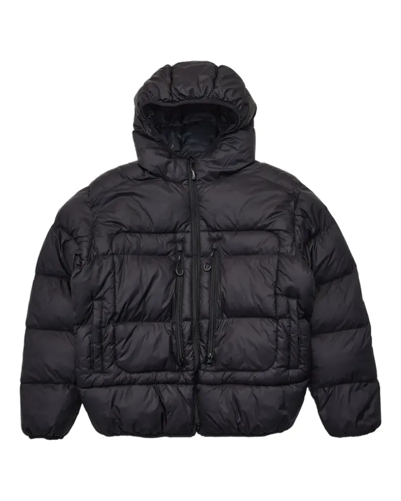 Iuter hooded zip padded jacket - Schwarz Schwarz