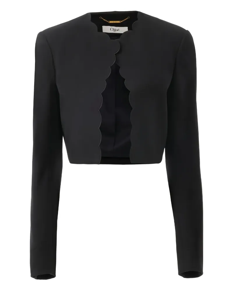 Chloé Klassischer Cropped-Cardigan - Schwarz Schwarz