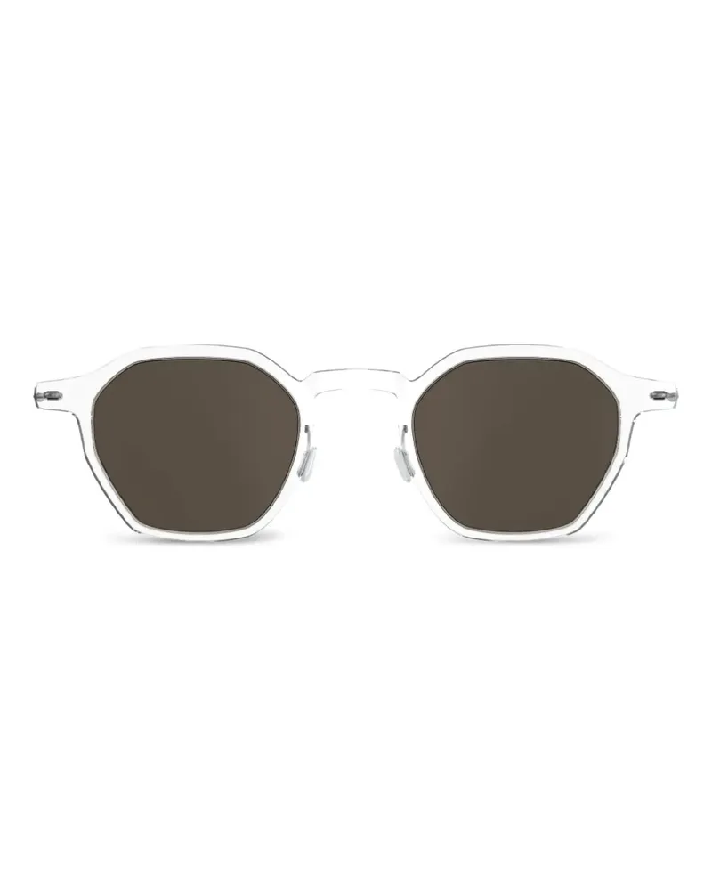 Lindberg 8343 Sonnenbrille mit geometrischem Gestell - Weiß Weiß
