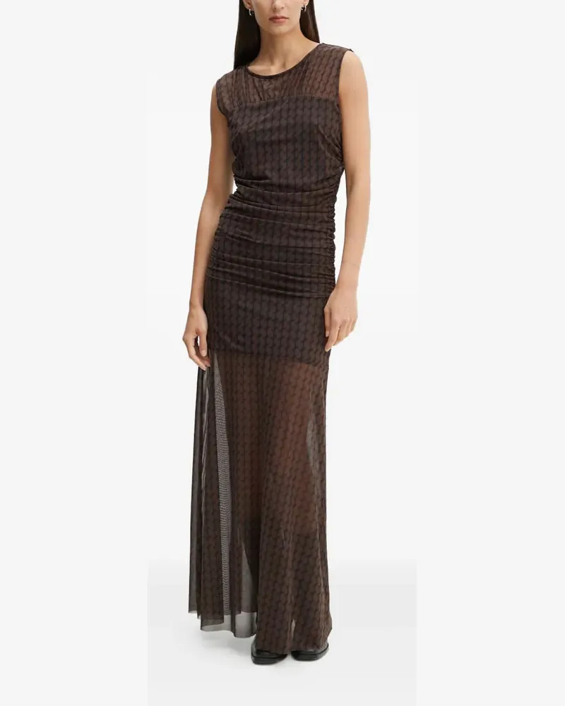 Gestuz ruched pattern dress - Braun Braun