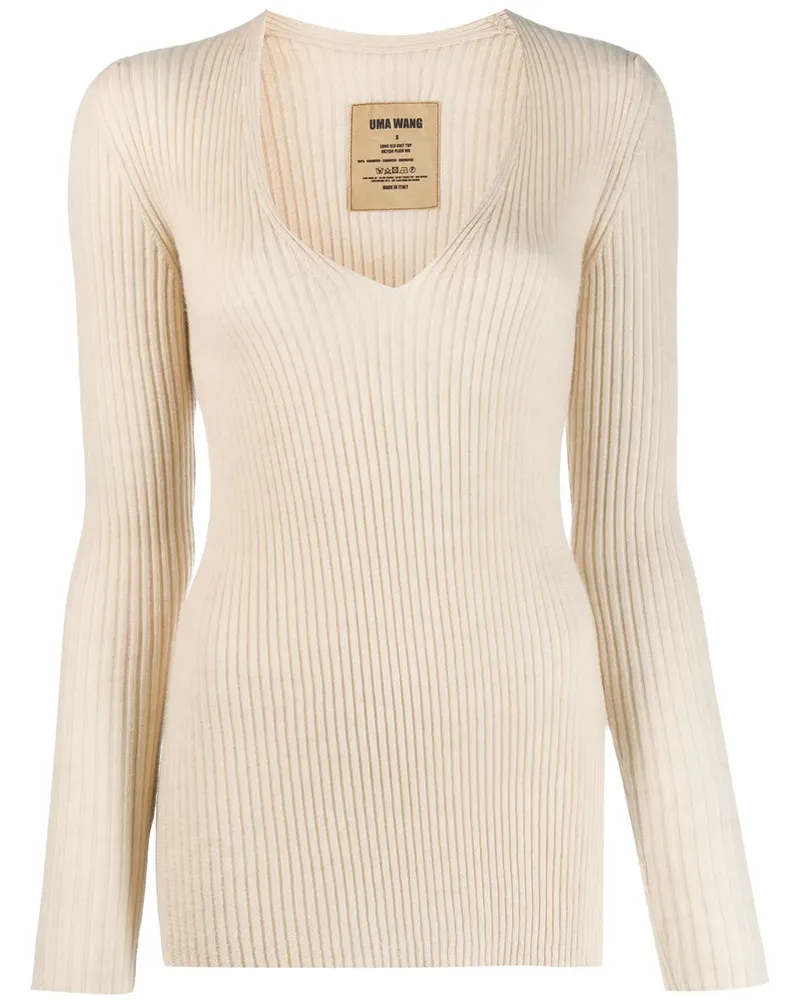 Uma Wang Gerippter Pullover - Nude Nude