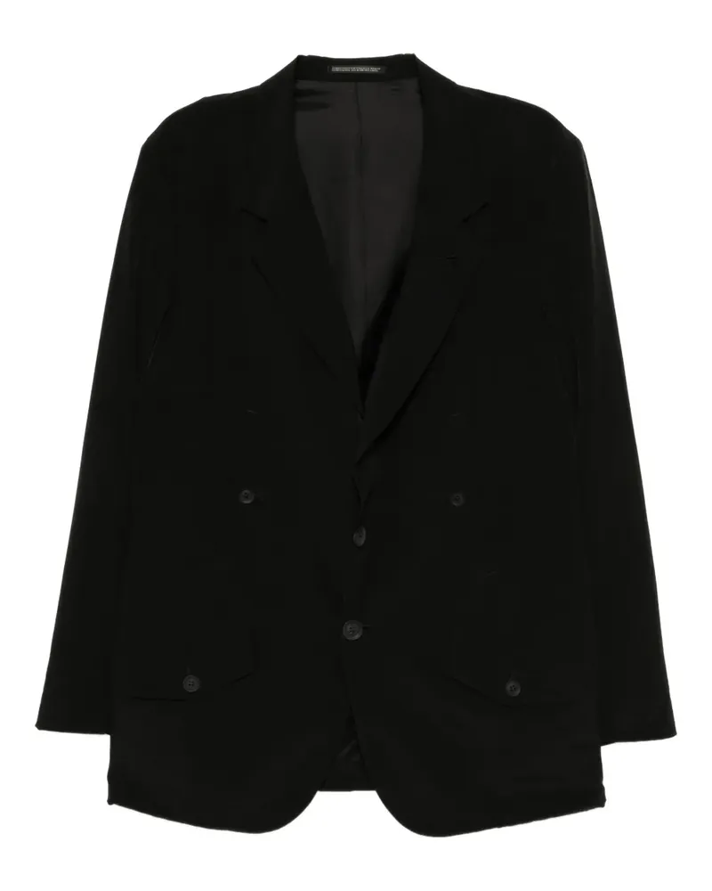 Yohji Yamamoto Ta Smoking-Jacke - Schwarz Schwarz