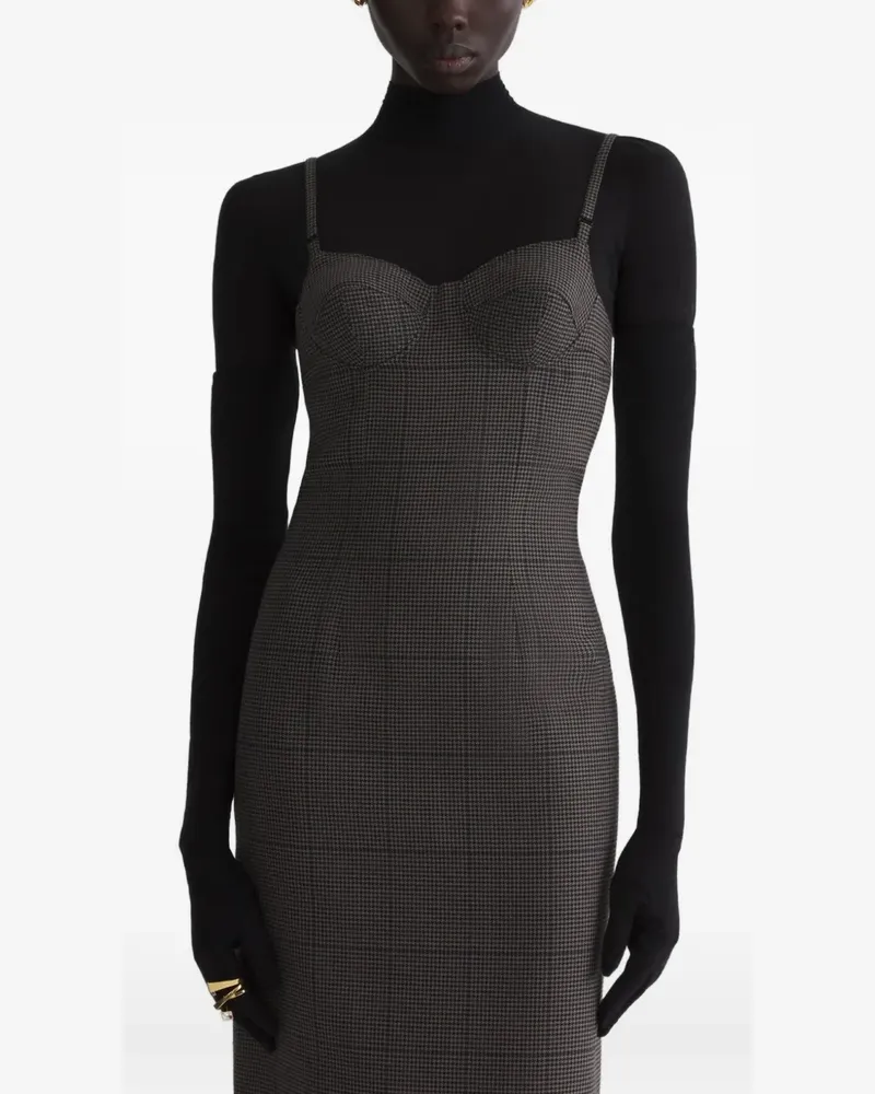 Thierry Mugler Lingerie-Midikleid - Grau Grau