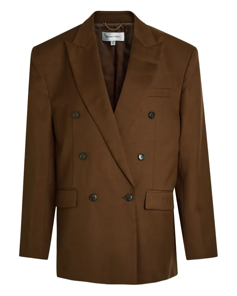 Ronny Kobo double-breasted blazer - Braun Braun
