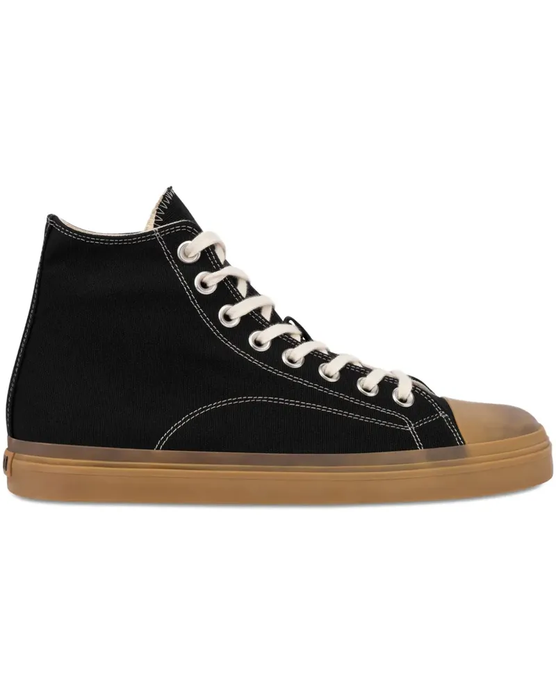 Moschino canvas lace-up sneakers - Schwarz Schwarz