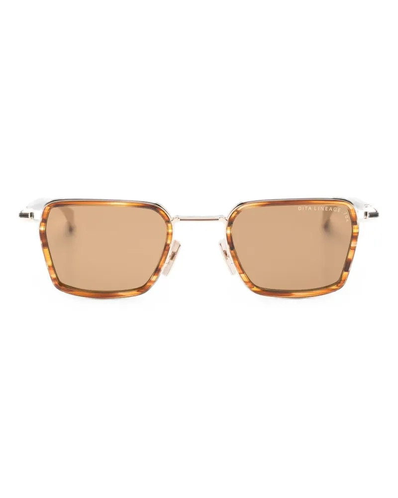 DITA Lineage 70X Sonnenbrille mit eckigem Gestell - Braun Braun