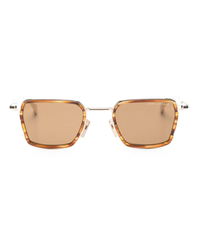 DITA Lineage 70X Sonnenbrille mit eckigem Gestell - Braun Braun