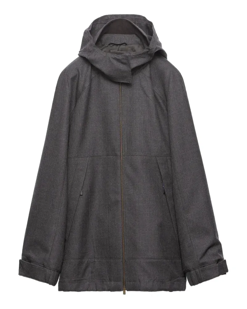 Prada Melierte Jacke - Grau Grau