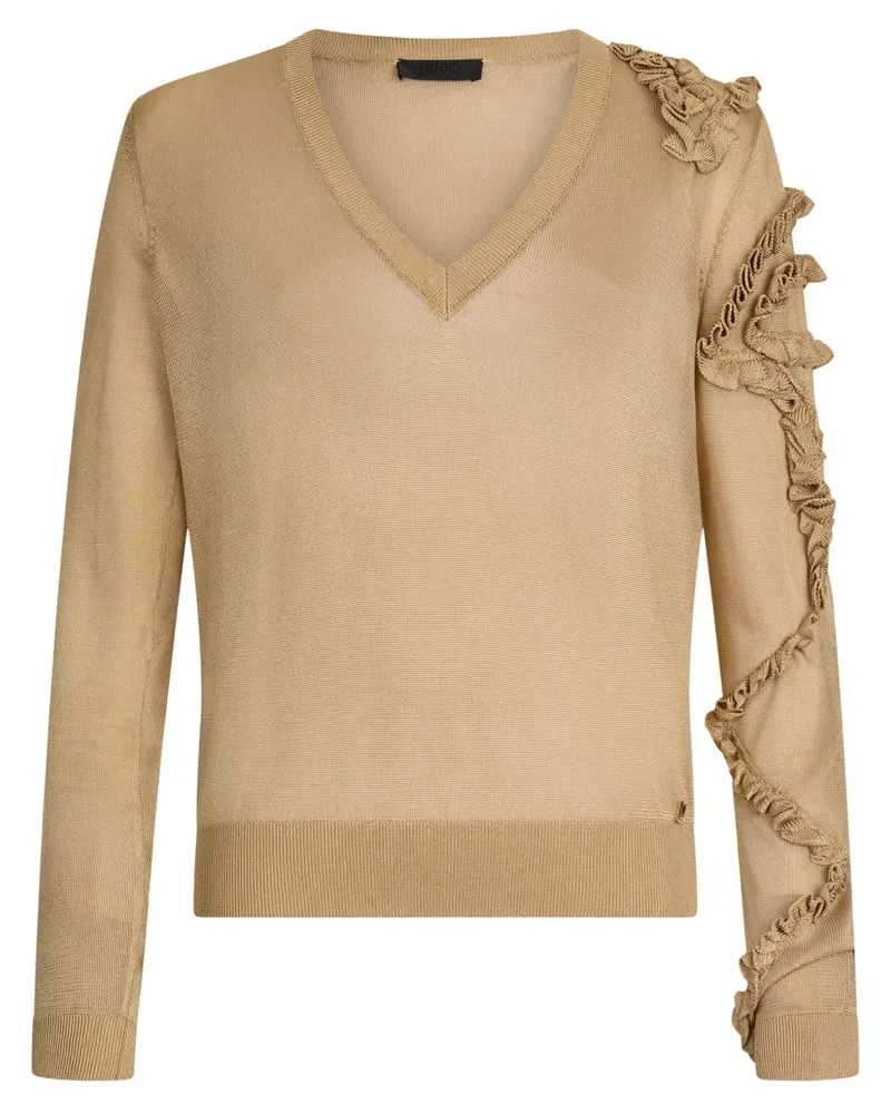 Liu Jo Geraffter Pullover - Braun Braun