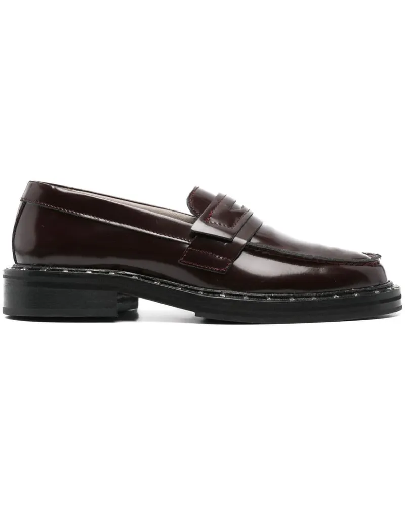 AllSaints Loafer mit spitzen Nieten Rot