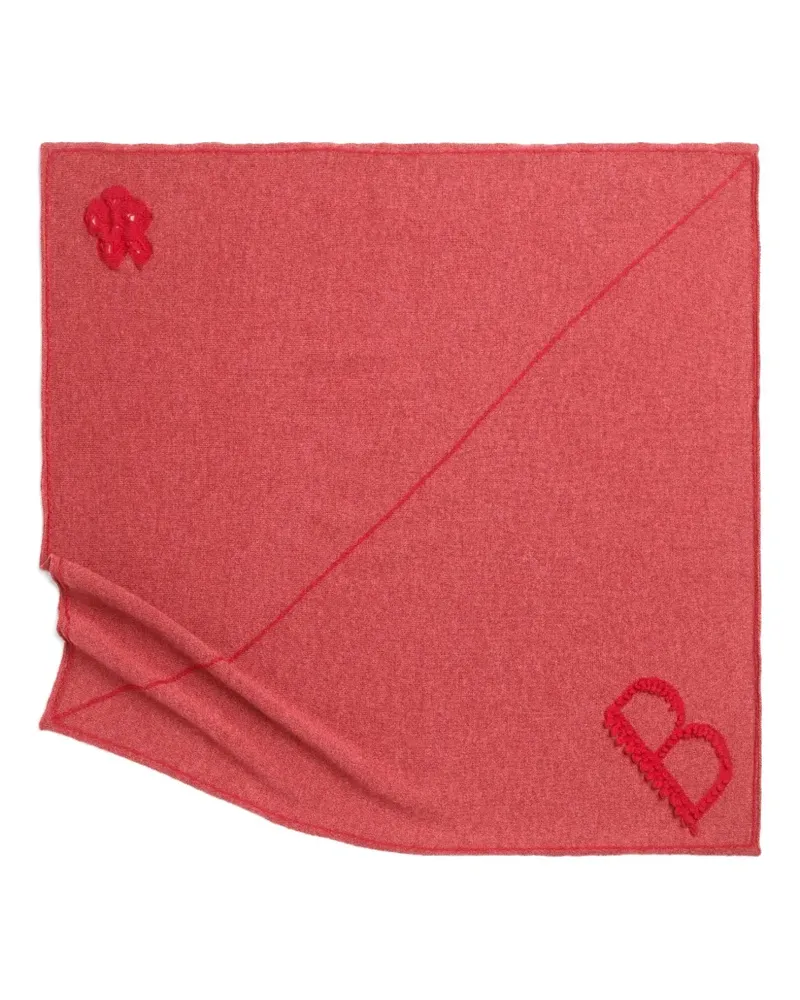 Barrie Schal mit Logo-Stickerei - Rot Rot