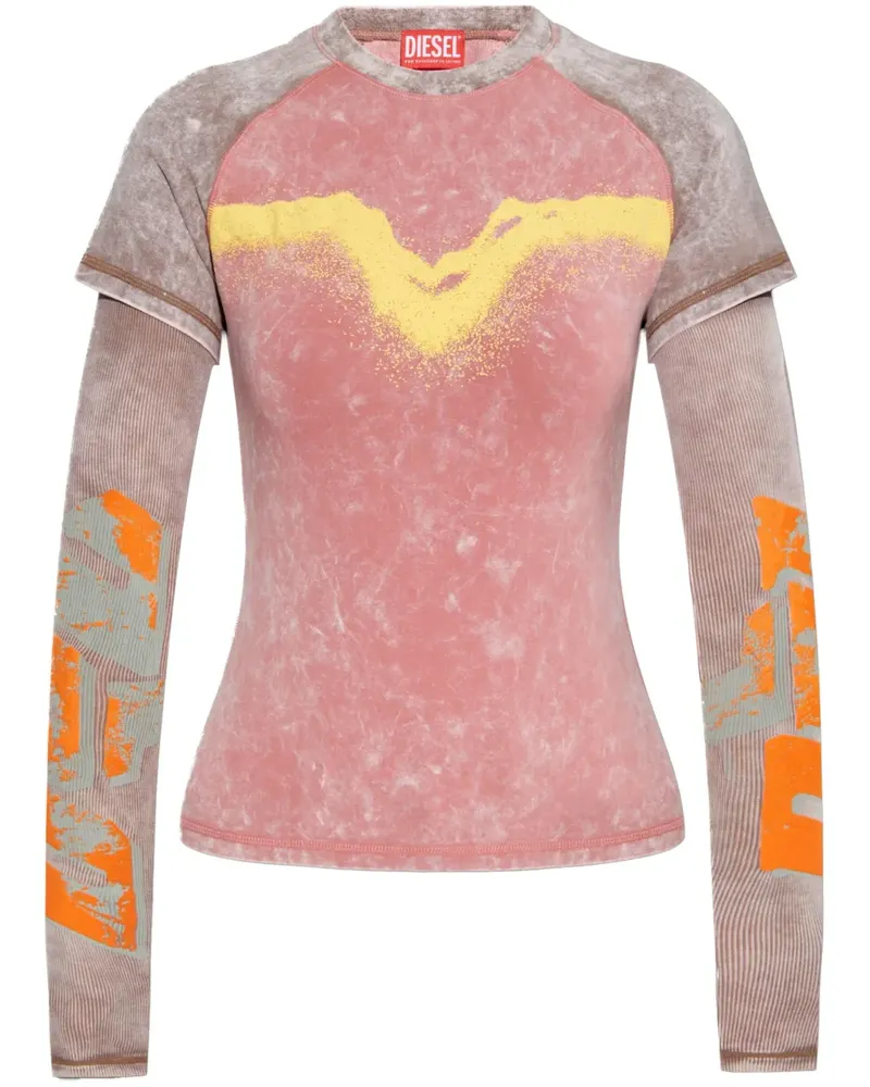 Diesel T-Ironica T-Shirt - Rosa Rosa