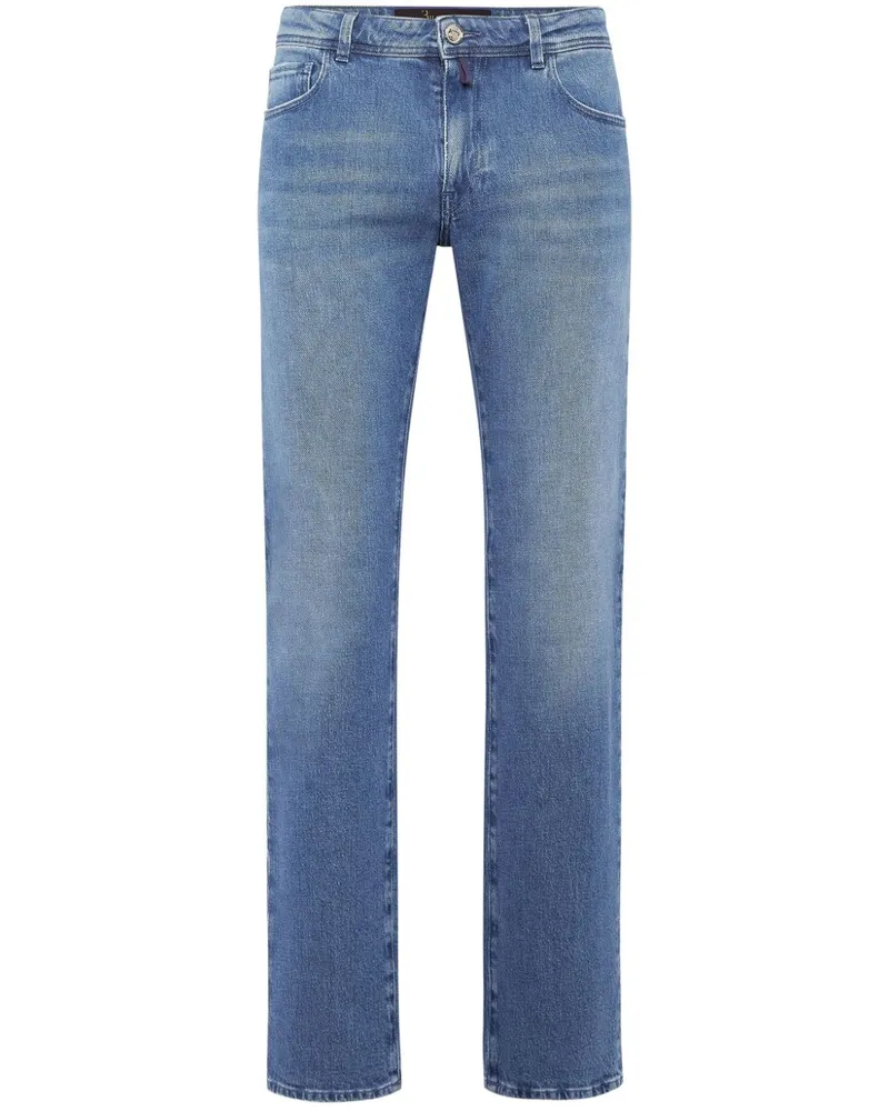 Billionaire Tief sitzende Straight-Leg-Jeans Blau