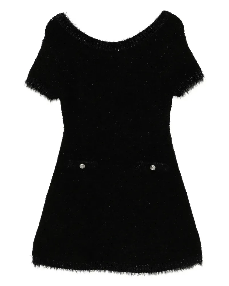 JUUN.J Strickkleid mit Logo-Patch - Schwarz Schwarz